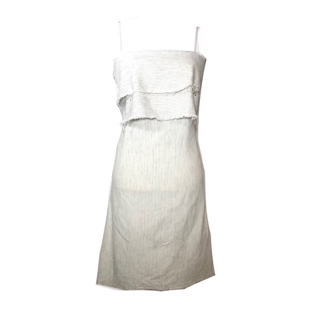 Zara dress striped layered raw hem boho sundress